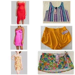 Wild fable woman clothing 6 piece lot size small NEW dresses shorts top skirt